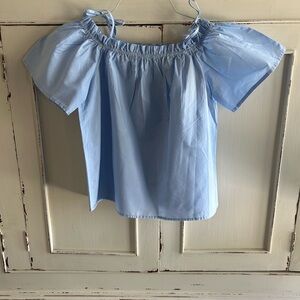 H&M Sky Blue Gathered Top - Small